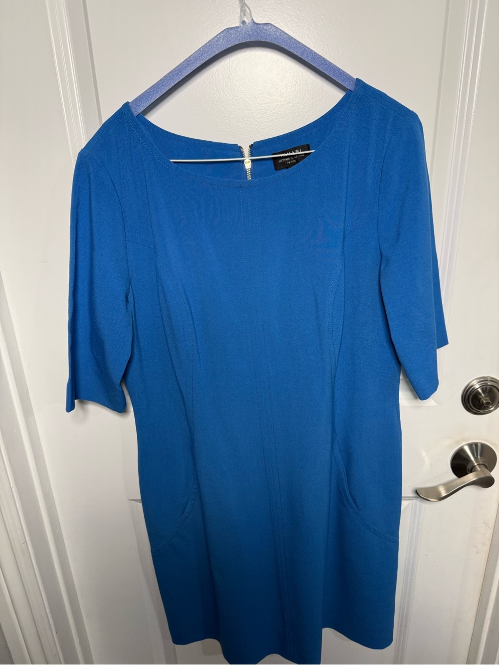 Tahari Bright Cobalt Blue Midi Dress